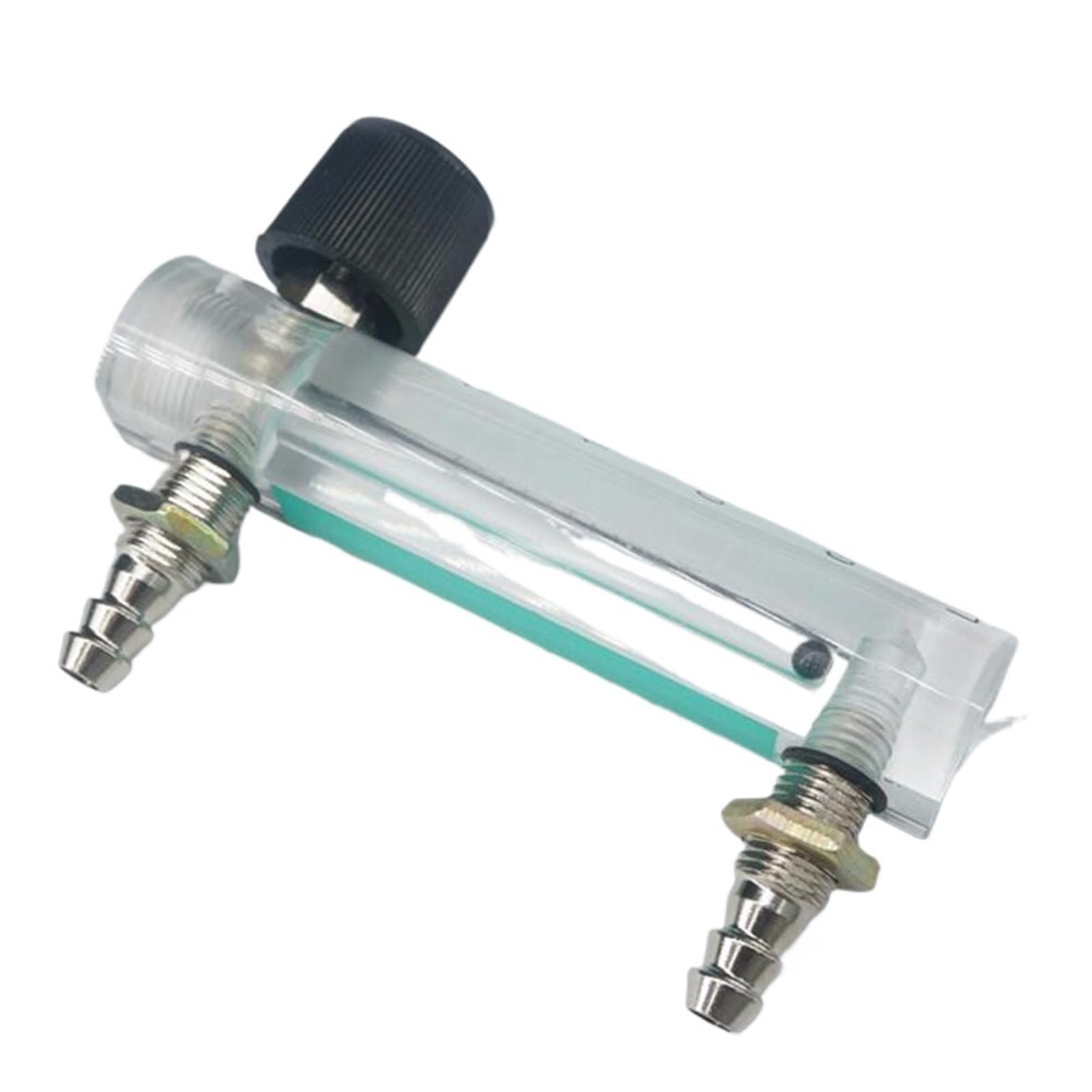 Medidor de Flujo de Aire Regulador de Gas， Caudalímetro rotámetro de oxígeno y Aire gaseoso con válvula de presión de 0,1 MPa(Length 93mm,18 LPM)