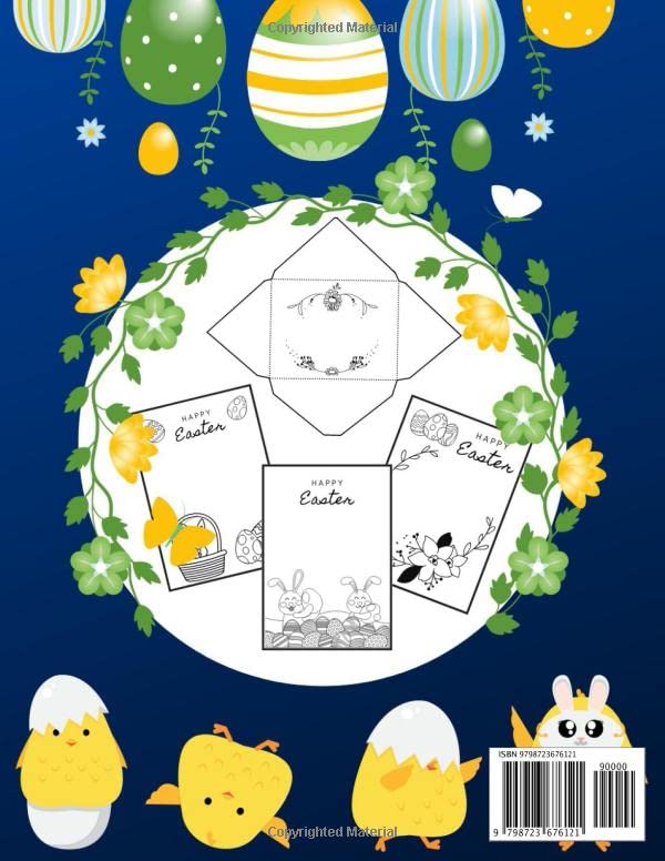 Easter Cards and Envelopes Coloring Book: Special Gift for Kids and Adults image 3