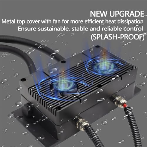 ApisQueen New 12V Underwater Thruster U92 Set With Cooling Fan,RC and ESC,47.2LBS Thrust Brushless Motor,for Kayaks,Inflatable Boats,Paddle Boards,Fishing Boats