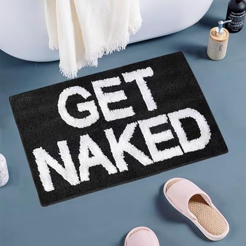 QITIXI:OU Badezimmerteppich, 40 * 60 cm Bunt rutschfest Badematte “GET...