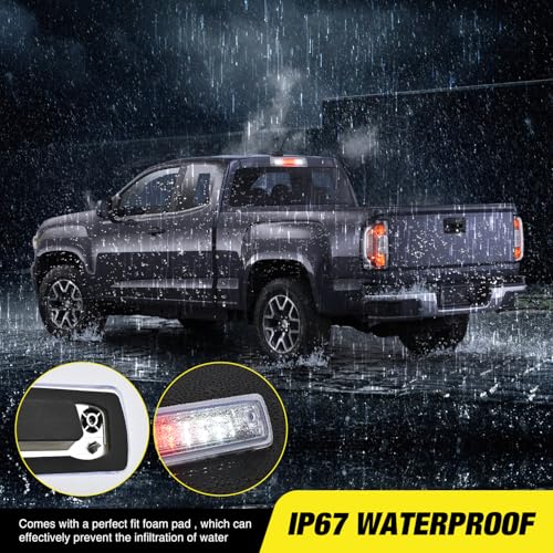 Image of Nilight Third Brake Light Tail High Mount 3rd Stop Lights Clear Lens Compatible with Chevy Colorado and GMC Canyon 2015 2016 2017 2018 Van SUV Rear Center Cab Lamp