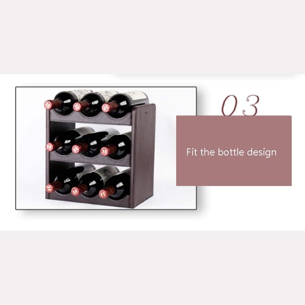 Wine Racks Creative Wine Rack Imitation Leather Grape Wine Holders Household Living Room Wine Bottle Cabinet Home Decoration Gift Wine Rack Stand Wine Racks (Color : B)
