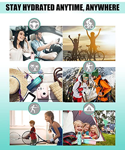 Insulated Water Bottle 20Oz For Adults Kids Stainless Steel Water Bottles With Straw/Chug/Carabiner 3 Lids Fruit Strainer Double Wall Vacuum Wide Mouth Bpa Free Sweat/Leak-Proof For School Travel #TOP7