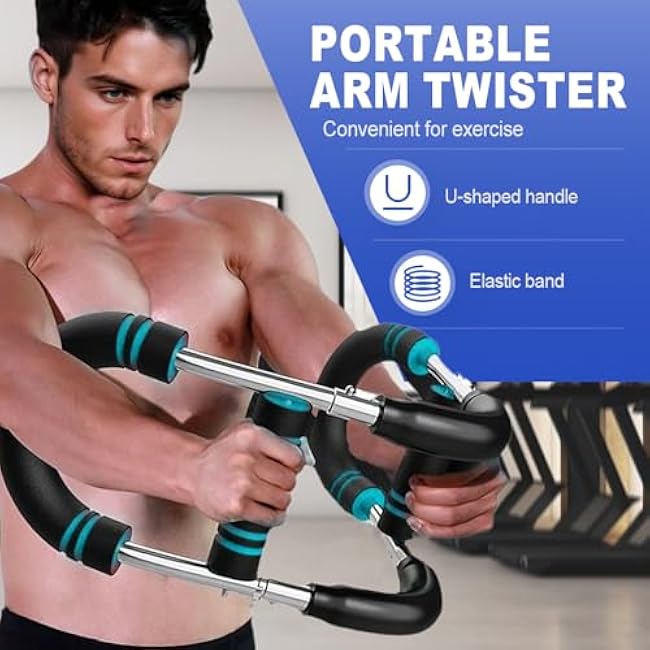 Twister Arm Trainer, 2025 New Chest Clip Muscle Exerciser for Men, Adjustable Chest Workout Bar, Chest Expander Workout Equipment for Gym Home Fitness