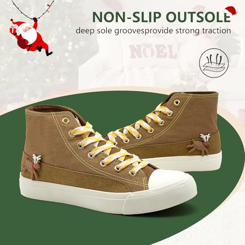 Canvas Shoes for Women Men Sneakers Fashion High Low Tops Christmas Shoes Classic Casual Tennis Running Walking Santa Shoes Unisex3