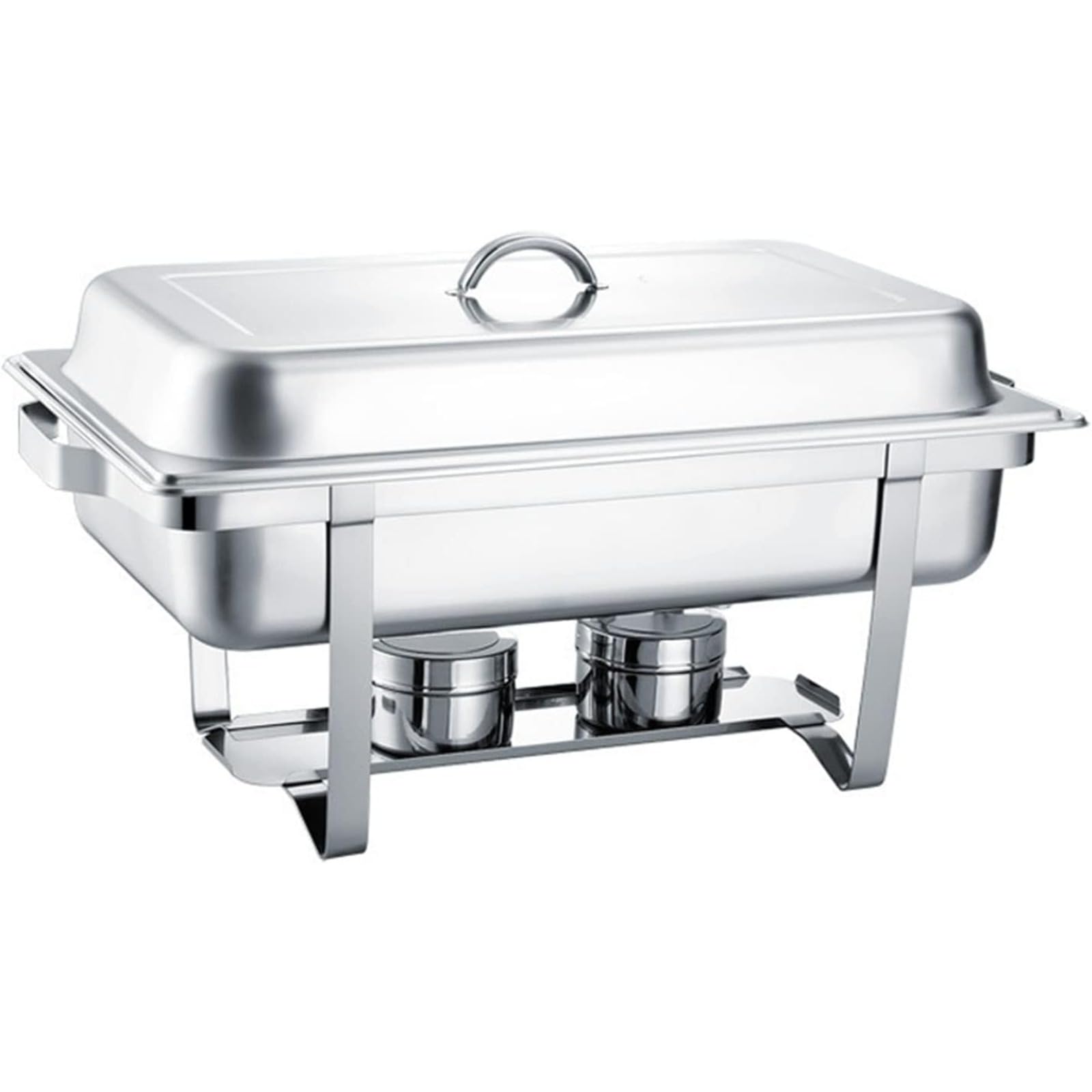 Set di scaldavivande in Acciaio Inossidabile Resistente - Contenitori per Alimenti da 9 Litri per Catering, Buffet, scaldavivande, Sala da Pranzo - per Feste o Banchetti