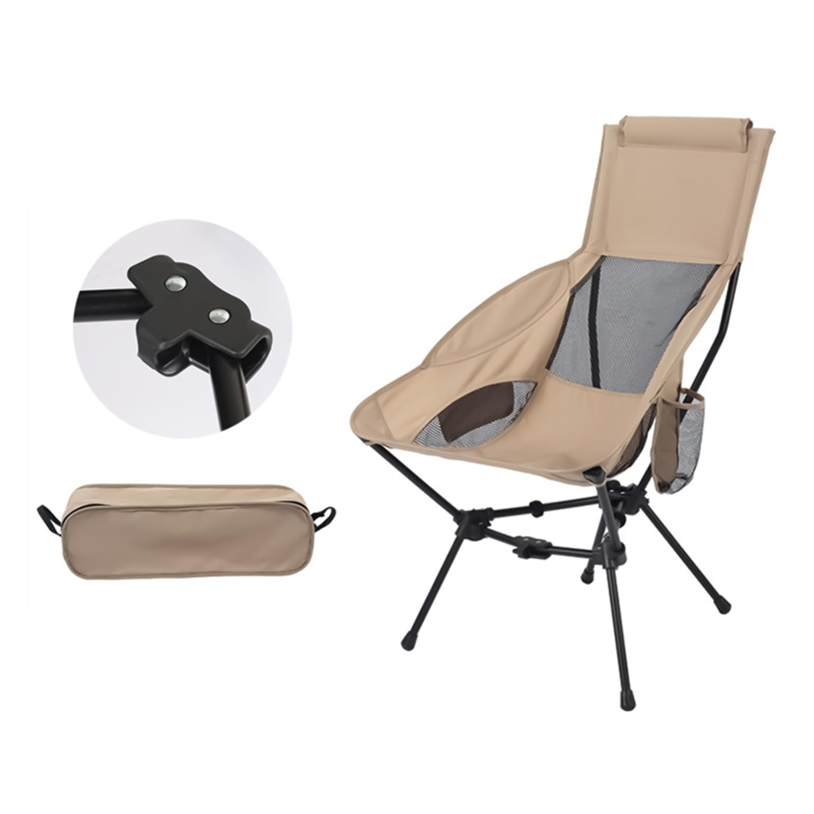 Sedia Da Campeggio Sedia Da Campeggio Ultra Leggera | Seggiolino Compatto Pieghevole Con Supporto Per La Testa Ideale Per Trekking Spiaggia Viaggi Picnic Pesca