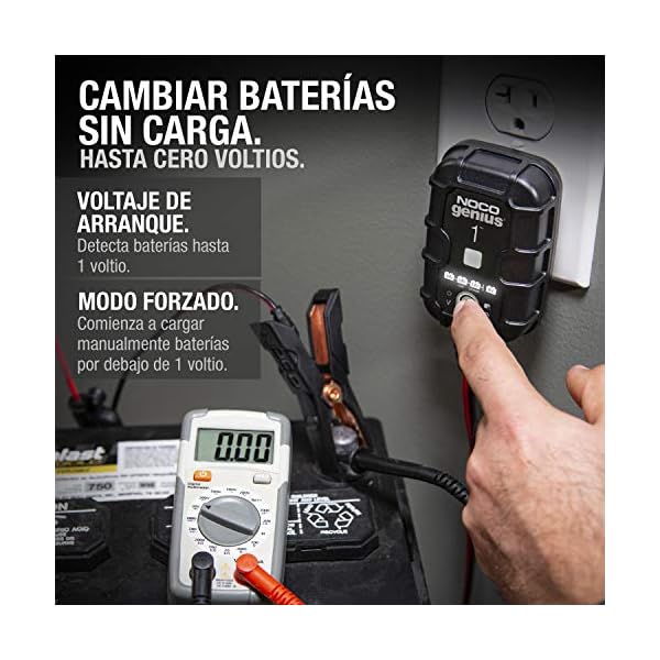 NOCO GENIUS1EU, 1A Cargador de Batería Automático Inteligente Portátil de 6V y 12V - Imagen 4