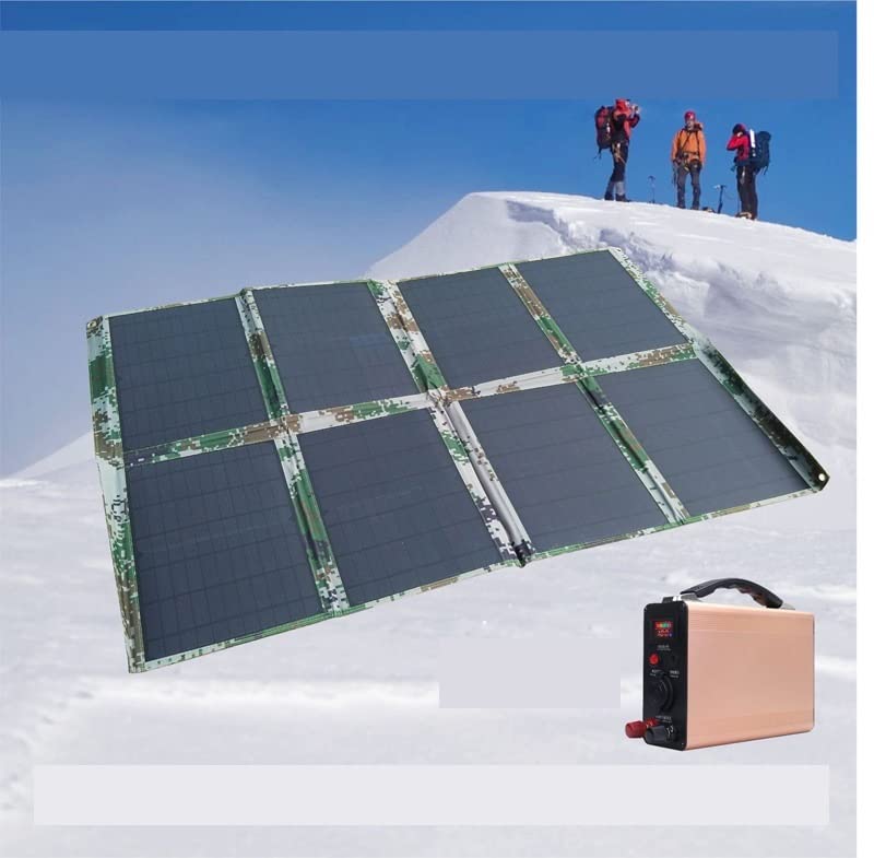 Pannello Solare Pacchetto Pieghevole Solare da 100 W Pannello di Ricarica Solare Generazione di energia Solare Portatile Pannello Solare da 100 W Pieghevole