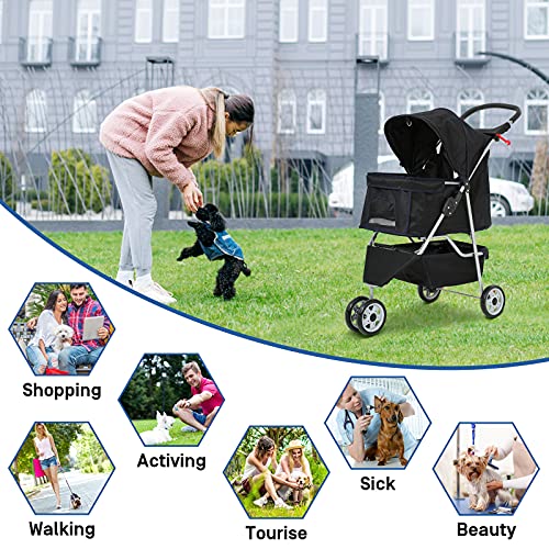 Best 3 Wheels Pet Stroller for Dog Stroller Cat Stroller, Lightweight and Foldable Pet Jogger Stroller, Carrier… - Image 4