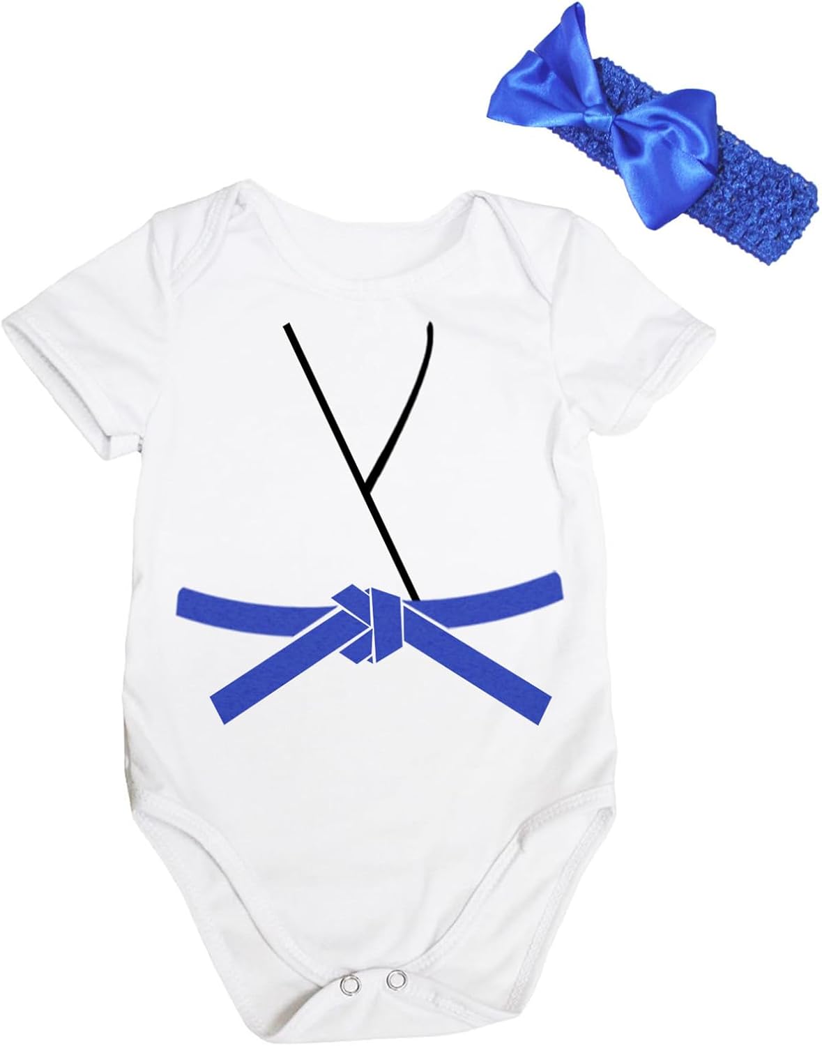 Petitebella Judo Karate Taekwondo Jersey Baby Bodysuit Nb-18m