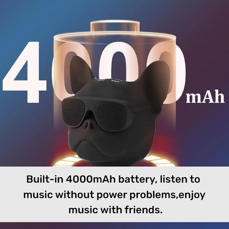 flexman Bluetooth Speaker, Wireless Stereo French Bulldog Speaker - Image 3