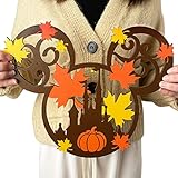 Thanksgiving Door Decorations Fall Mouse Wooden Door Hanging Sign Thanksgiving Sign Photo Prop for Indoor Outdoor Wall Decor Fall Party Supplies