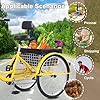 PRIJESSE 26 Inch Adult Tricycle, 7 Speed 3 Wheel Bikes, Large Seat with Backrest Trike for Adults with Rear Baskets, Cruiser Bike for Seniors Women Men Commute Picnic Outdoor (Yellow) #2