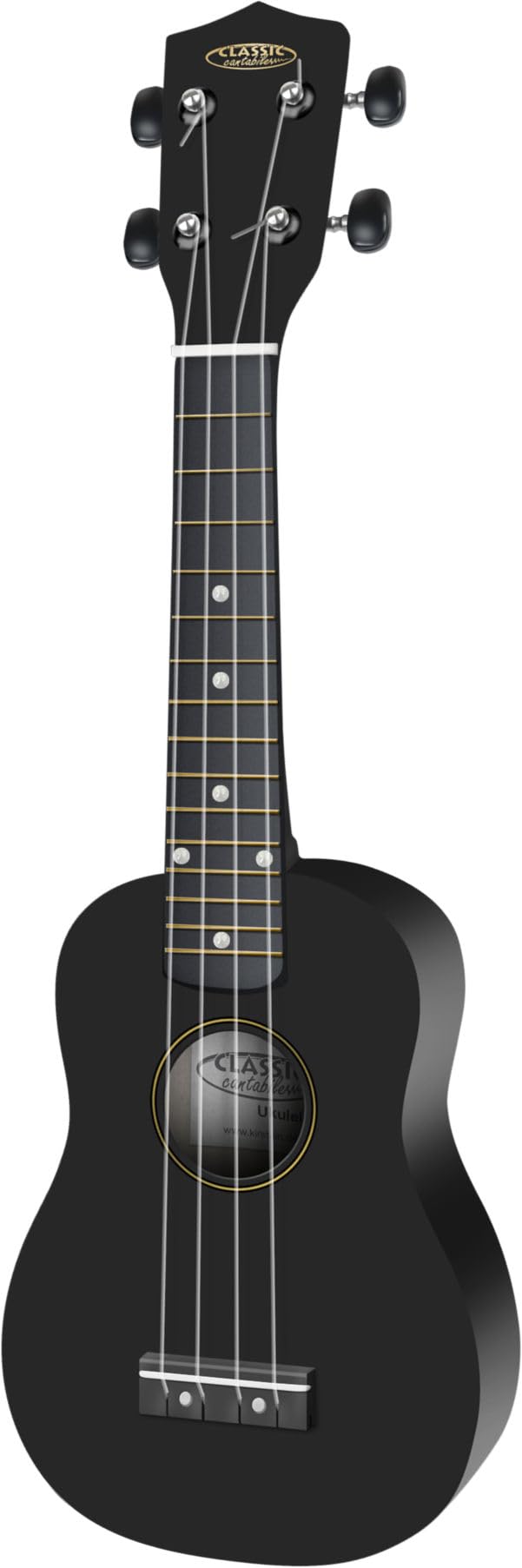 Ukulele Set für Kinder und Einsteiger – Sopran Ukulele Schwarz mit Tasche Stimmgerät Lernbuch Plektren Komplettset für Grundschule Musikunterricht Früherziehung Anfänger leicht spielbar Schwarz