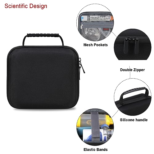 Image of Elonbo Carrying Case for Portable Handheld Inhaler Nebulizer Machine Asthma Inhaler Spacer, EpiPen Travel Medicine Kit, Handheld Mesh Atomizer Machine Holder Bag, Pocket Fits Auvi Q Ventolin, Black