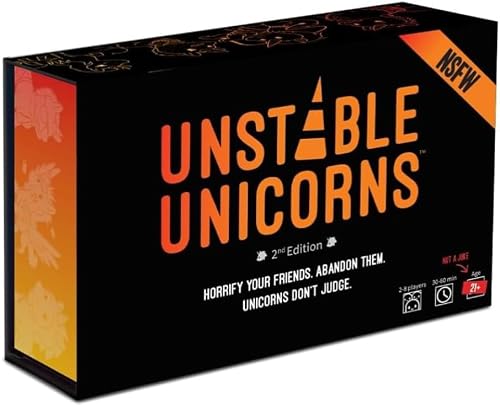 Unstable Games Unicorns NSFW Base Card Game Pack for 2-8 Players,Multicolor