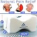 Prime Athletics Orthopedic Knee Pillow w/Adjustable & Removable Support Straps - Sciatica Back Pain Relief, Leg Pillow, Side Sleeper Pillow - Pregnancy & Hip Pain, Memory Foam Wedge Contour - (White)