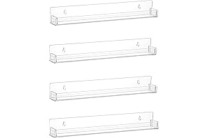 Wall-Mounted Essential Oil Shelf with Removable End Inserts: A Must-Have for Nail Polish Organizers