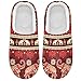 Linomo Pantoufles ethniques éléphant tribal pour femme, chaussons d'intérieur pour la maison ou la chambre à coucher, multicolore, 38/39 EU