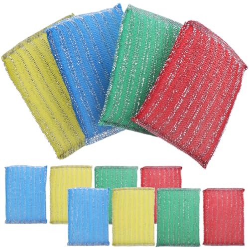Image of Non-Stick Kitchen Cleaning Sponge Cloth Thick Multi-Purpose Dish Washing Pad for Cookware Sink Bathroom Household 3.35X3.35 Inches