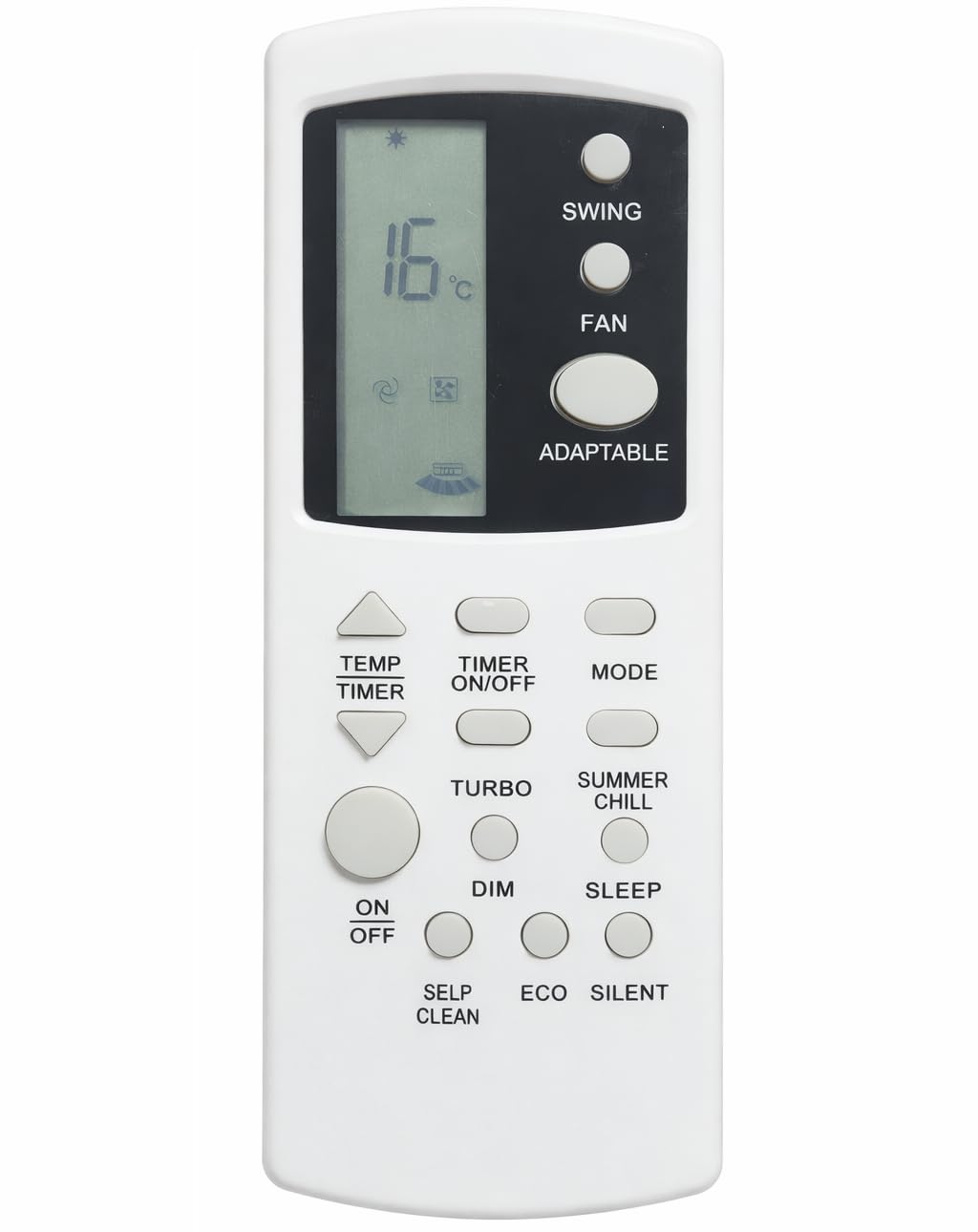 VNQ AC Remote Compatible for Camipro 3Star/5Star Ac Remote No 31E (Summer Chill, Self Clean, Dim, Eco, Silent Button), White (Work Only If Your Old Remote Same)-image-6