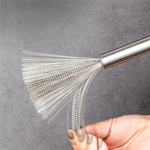 Image of Kitchen Brush, Pan Scrubber, Pot Brush, Pot Scrubber, Dishes Scrub Brush, Steel Scrubbers for Cleaning Dishes, Steel Wool Scrubber with Handle, Steel Scrubber, Steel Scrubber Brush