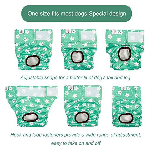 CuteBone Hundewindeln für Weibliche Welpen, Waschbar und umweltfreundliche Damenbinden Höschen für Ungeübte Welpen, Hunde in Hitze, Menstruation und Inkontinenz