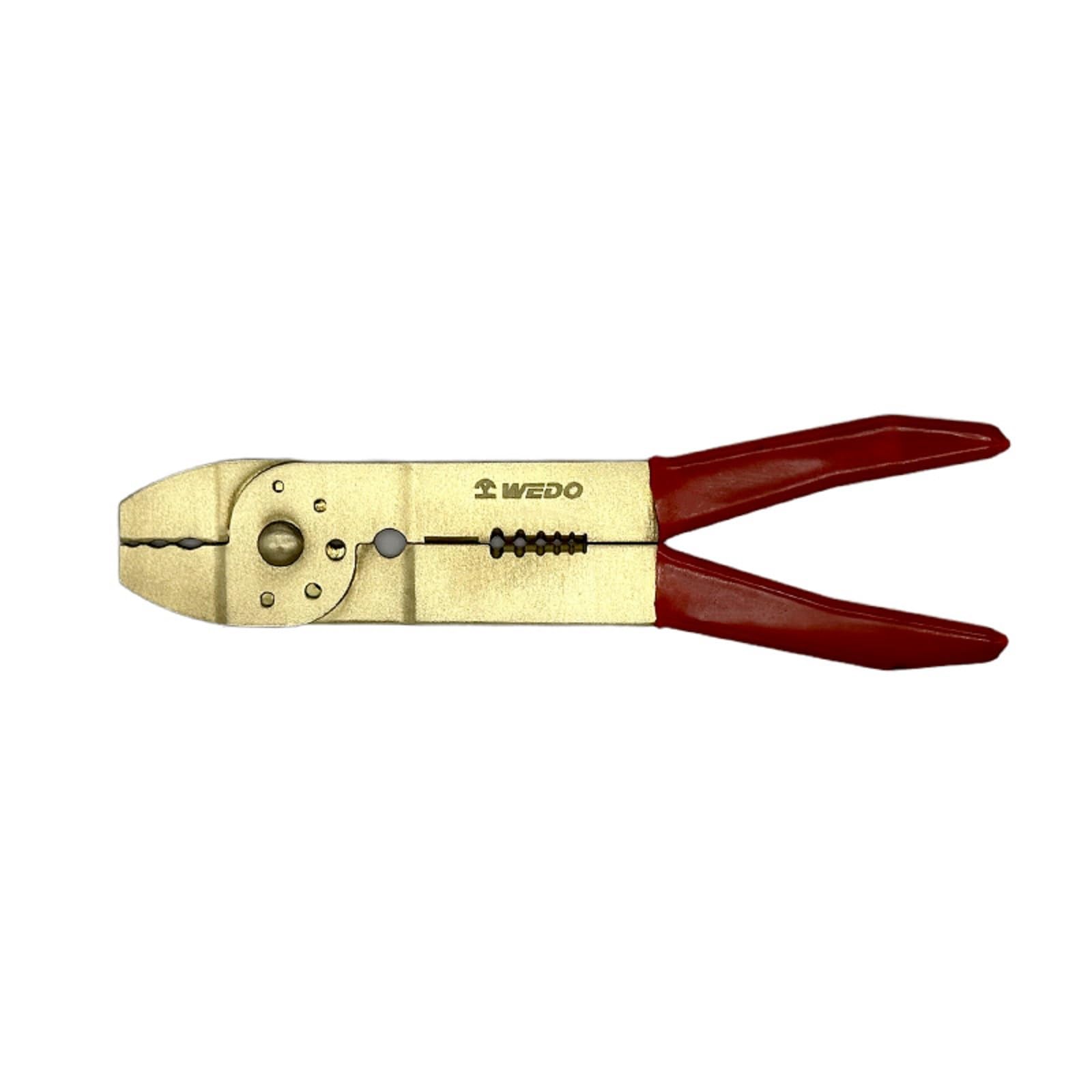 WEDO Pinza crimpatrice senza scintille, 20,3 cm, bronzo in alluminio, manici ergonomici e confortevoli, resistenza alla corrosione, certificato BAM e FM, lunghezza 200 mm