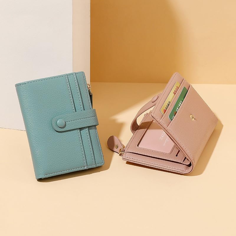 Small Wallets for Women RFID Blocking Bifold Womens Pu Wallet with Zipper Coin Purse Slim Thin Compact Credit Card Wallet2