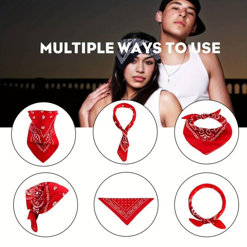 Boolavard 100% bawełna 1 szt., 6 sztuk lub 12 szt. Pack bandany z wzorem Paisley, oryginalny kolor do wyboru nakrycia głowy / włosy, fioletowy, rozmiar uniwersalny