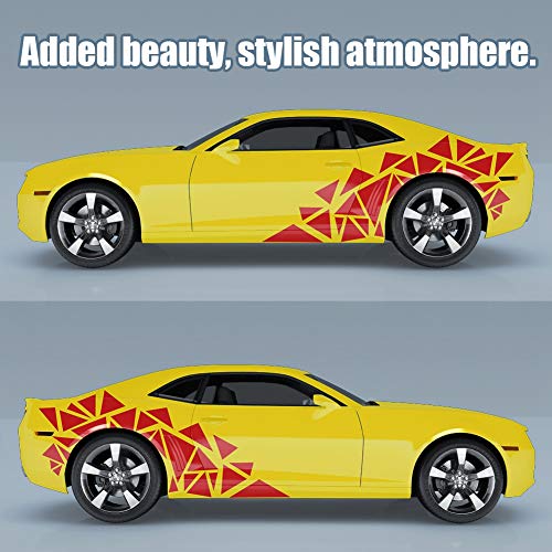 Image of 2 Pieces Triangle Car Decals Vinyl Decal Car Graphics DIY Car Body Sticker, Red