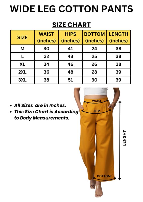 Image of Moirai Pure Cotton Wide Leg Women Trouser Stylish Mid Rise Relaxed Straight Fit Loose Pants Casual Travel Office Formal Wear