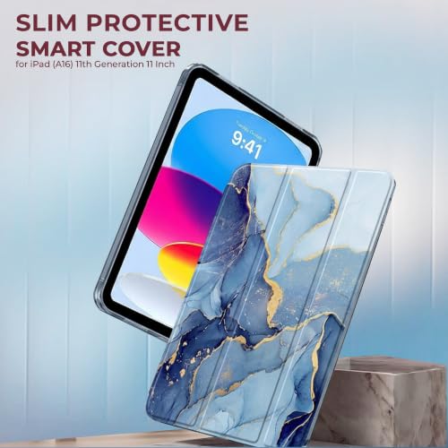 Image of MOCA Case for iPad (A16) 11th Generation 11 Inch 2025 10th Generation 2022 iPad 10.9 Inch Slim Stand Hard Shell Back Protective Smart Cover for 10.9 inch iPad 10th Gen 2022 Release A2696 A2757 A2777