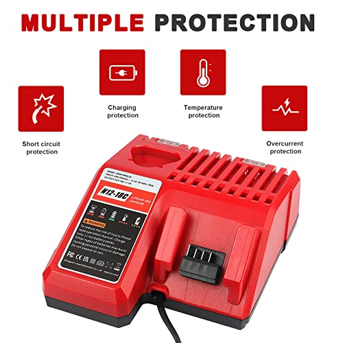 ARyee Replacement Charger for Milwaukee 12V-18V MK12 M14 MK18 Lithium Battery 48-11-2420 48-11-2440 48-11-1820 48-11-1840 48-11-1850 48-11-2401 48-11-1890 48-59-1812