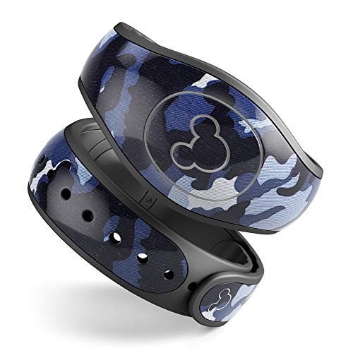 Design Skinz Blue Vector Camo Premium Vinyl Decal Wrap Cover Compatible with The Disney MagicBand 2 (Fits Magic Band 2.0 Compatible with Disney Parks)