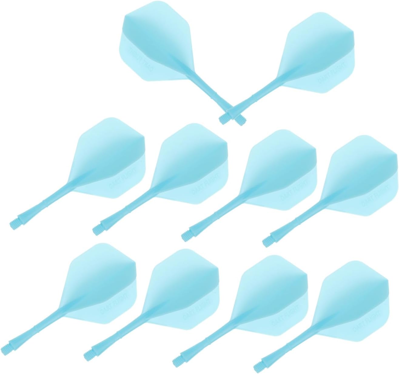KICHOUSE 10pcs Durable Dart Flights with Replaceable Tails Flexible and Sturdy Material for Soft and Hard Tip Darts Patterns for Improved Balance and Accuracy