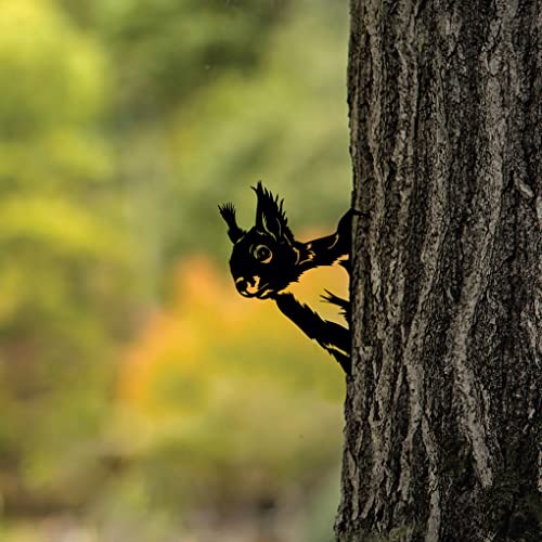 Steelmonks Tree Stake, Squirrel in Matte Black - Image 4