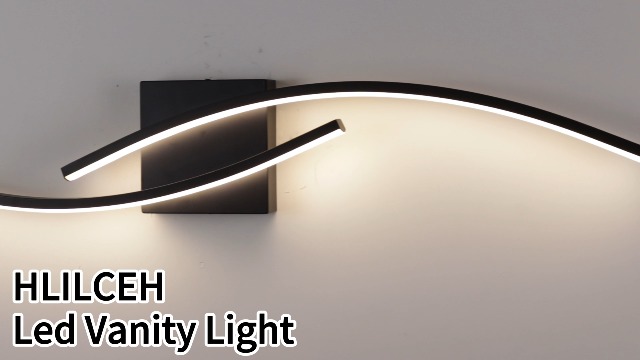 Image of 31.5 inch Modern Bathroom Vanity Light Black Lights Fixtures Dimmable 5CCT Led Bathroom Light Fixture Over Mirror Modern Wall lamp for Cabinet Hallway