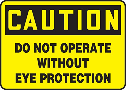 Panneau de sécurité port des lunettes obligatoires pour zone de chantier et usine 10x14