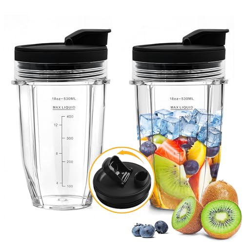 2 Piezas Vaso Repuesto para Licuadora Ninja 18oz miniatura 1