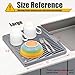 TIKNIK Silicone Dish Drying Mat for Kitchen Counter, Dish Drying Pad, Non-Slip Drain Pad with Built-in Drain, Heat Resistant Stone Drying Mat(16