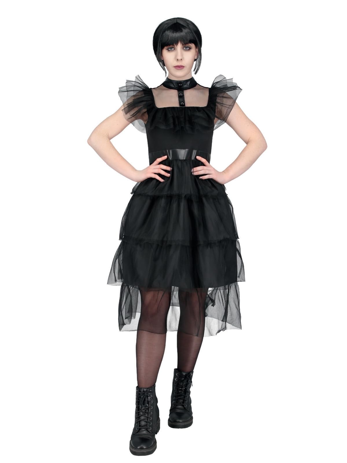 Smiffys Women's Black Adult Gothic Prom Costume