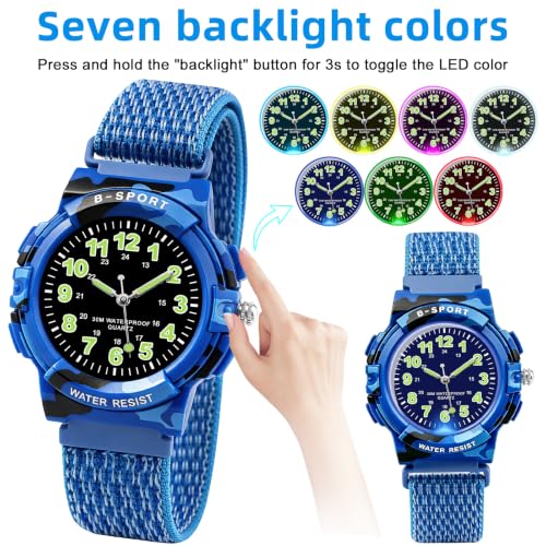 Image of Juboos Kids Watch Analog for Boys Girls Teens Waterproof Sport Wristwatch