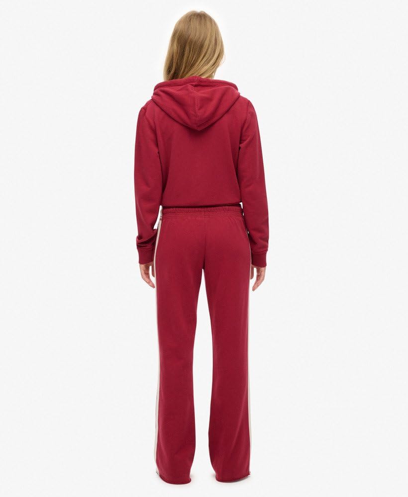 Superdry Damskie spodnie do biegania Athletic z paskami i z koronką