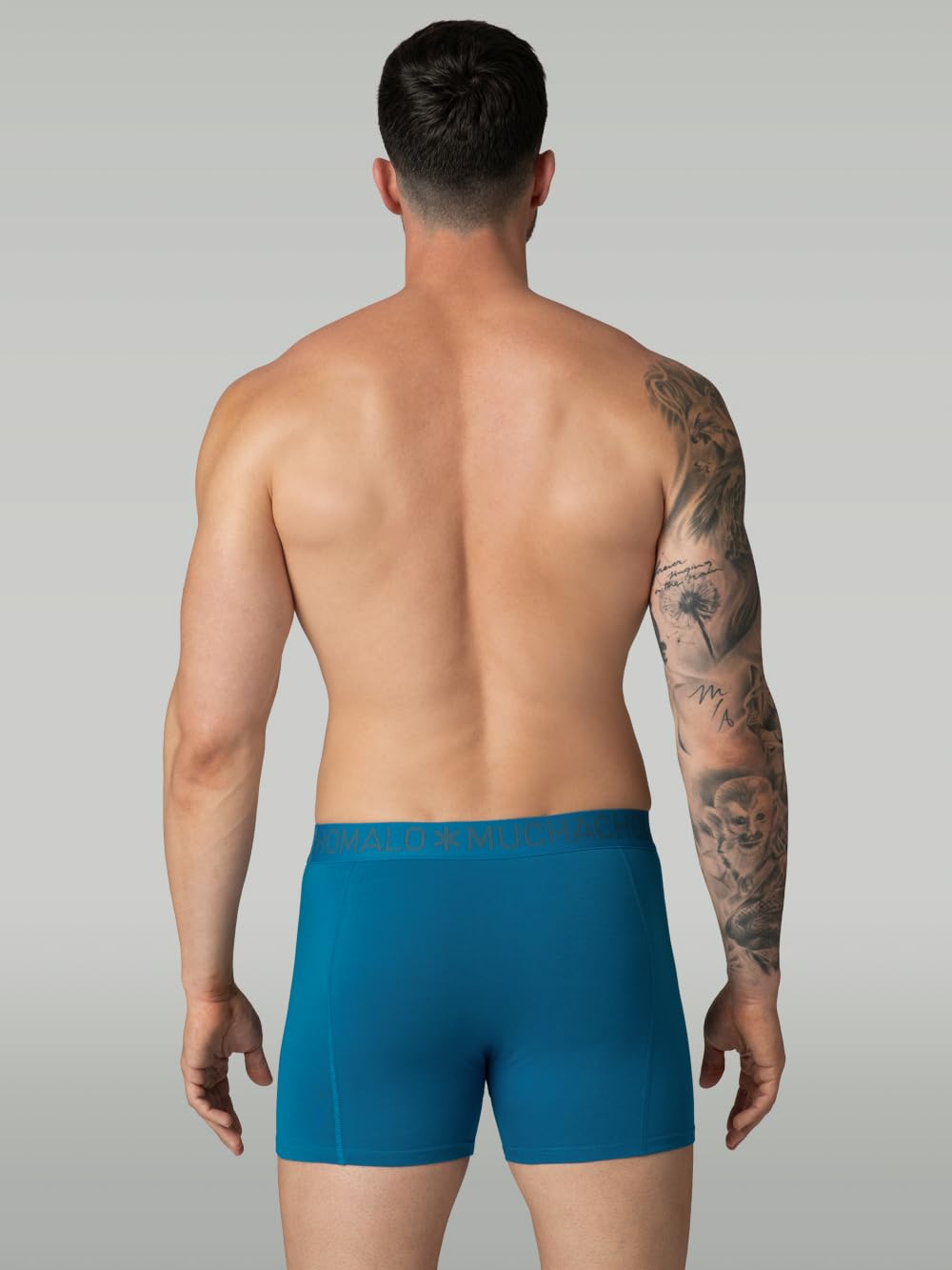 Muchachomalo Calzoncillos para Hombre, Ropa Interior Lisa de Algodón para Hombre, Pack de 7 Unidades, Bóxers Lisos de Corte Clásico con Cintura Elástica