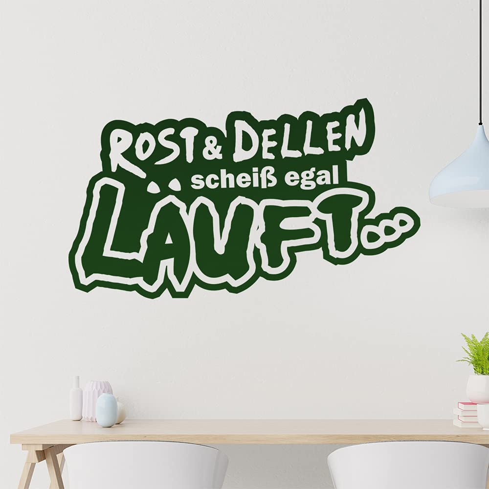 Kiwistar Rost & Dellen scheiß egal Lauft... - Offroad Tour Dirt Wall Sticker in 6 Sizes - Wall Sticker - Decoration, Kitchen, Living Room, Bedroom, Bathroom