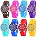 Yunanwa Wholesale Lot of 10 Pack Assorted Silicone Watch Women Men Unisex Jelly Watches (10pcs-6886)