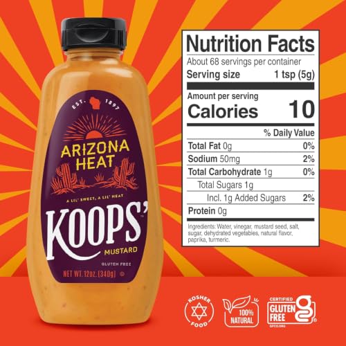 Image of Koops' Mustard Gluten-Free, Kosher, Made in USA, From Quality Mustard Seeds, Creamy (Arizona Heat & Jalapeno)
