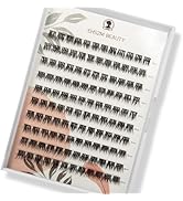 Natural Wispy Eyelash Clusters, 8mm C-Curl Individual Lash Extensions Ultra Soft & Feathery Natur...